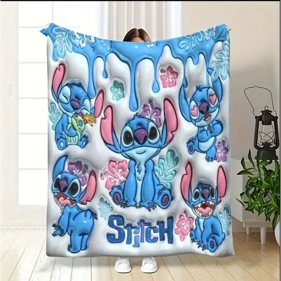 Stitch 3D Throw Blanket 50X60  Blanket, NEW Soft Plush. - Picture 1 of 6